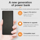 Plastic Power Bank - 2020 newest 10000mAh small size Power Bank with type C PD port to charge pc LWS-8031